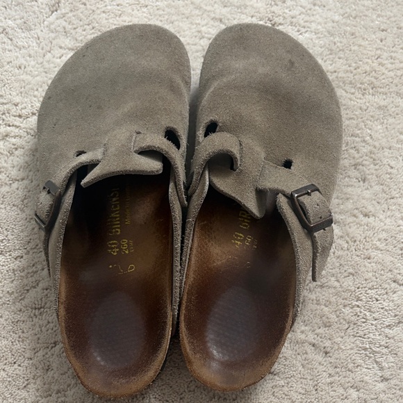 Suede Clogs with Buckle - Picture 3 of 4